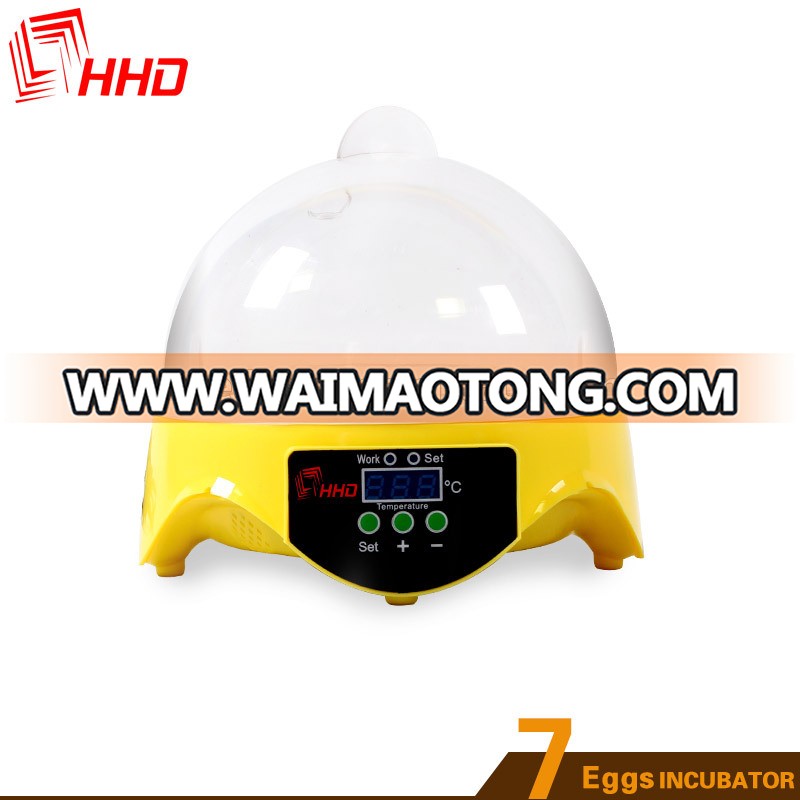 HHD EW9-7 for 7 Eggs portable 98% Hatching Rate CE Approved Automatic chicken egg cabinet incubators 3 yrs golden supplier